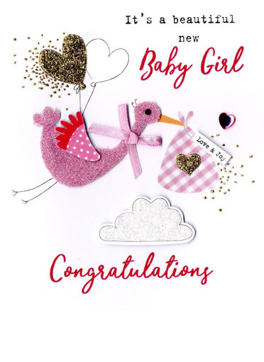 Picture of BEAUTIFUL NEW BABY GIRL CARD